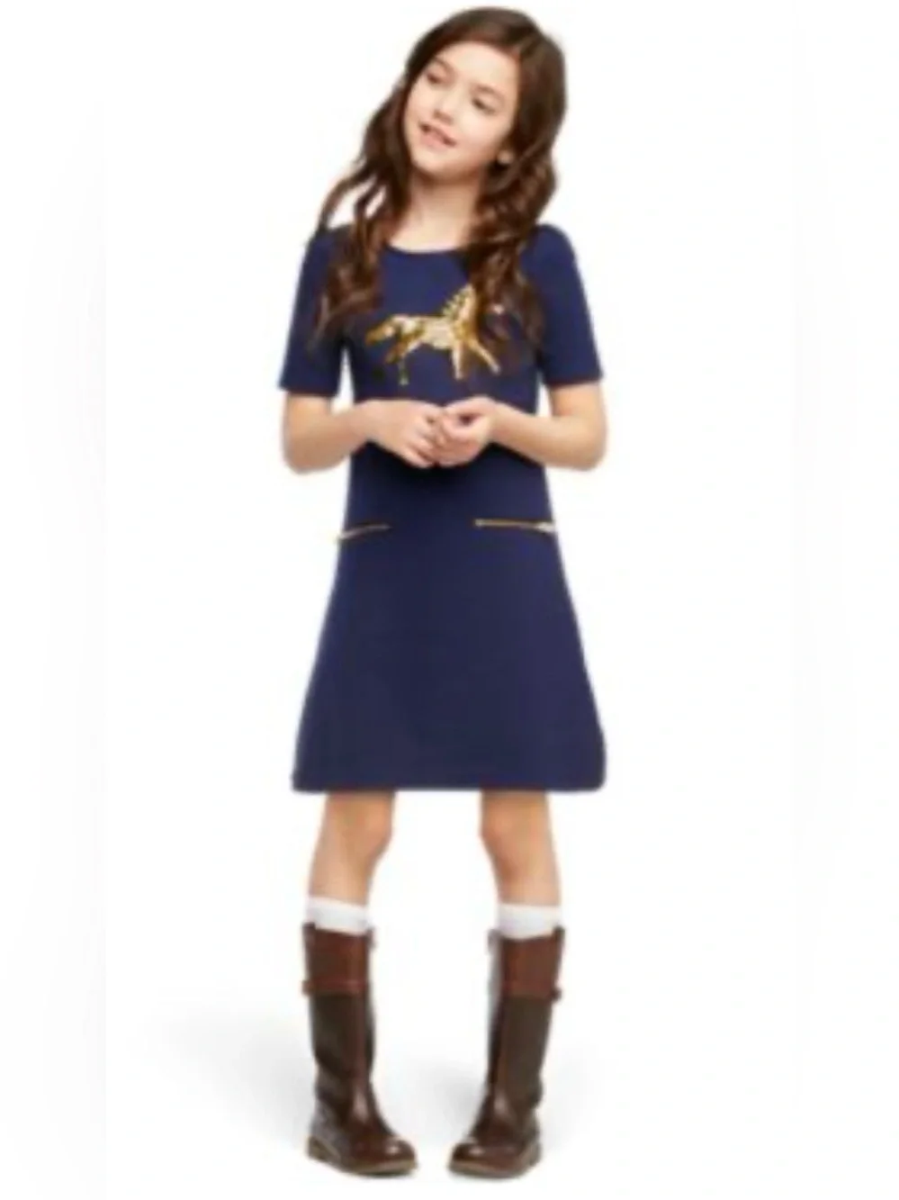 Gymboree sequin horse dress size 7 EUC